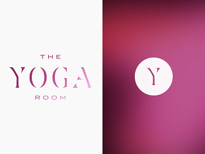 Yoga Studio Branding branding fitness gradient logo logo design stencil type yoga