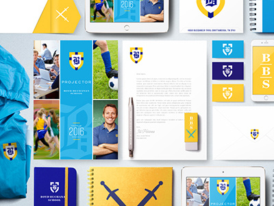 Boyd Buchanan School | Brand Refresh branding graphic design logo design monogram prep school private school rebrand school shield swords