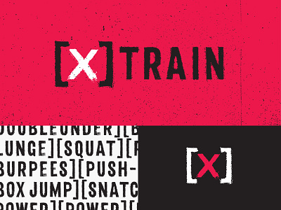 Cross-Training Branding branding cross train fitness branding gritty icon identity punctuation sports branding texture typography x