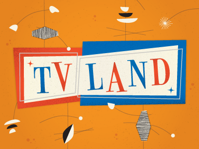 TV LAND branding midecentury retro tvland typography
