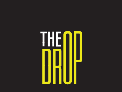 The Drop logo blog identity logo news