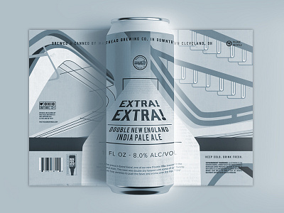 Extra! Extra! Beer Label beer brew brewery canned cans label local newspaper press printing