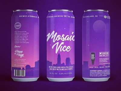 Masthead Can Design - Vice Series drink local can design beer label packaging local brew 216 craftbeer brewery beer cleveland 440 local vector illustration design
