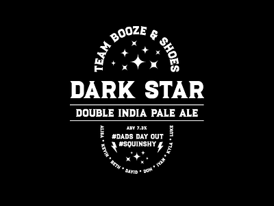 Dark Star Beer Label beer brand branding brew brewery design identity label packaging typography