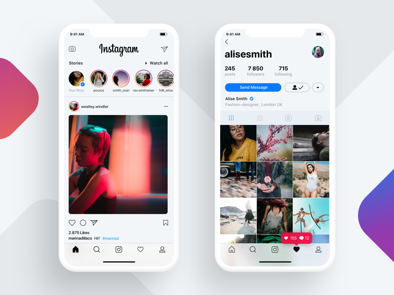 Download Iphone X Instagram Concept by Ivan Martynenko for ...