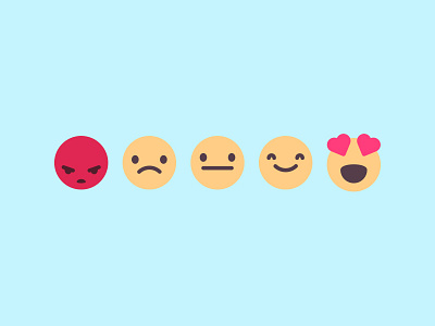 Emotions angry emoji happy love meh sad