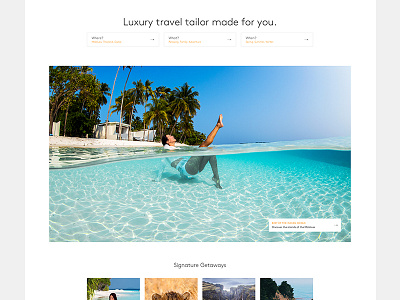 Travel Homepage clean filter homepage minimal travel typography web