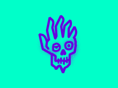 Monster Hand hand illustration logo monster skull