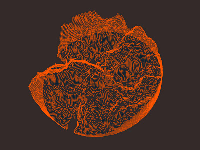 Processing #5 generative map mountain pattern processing terrain topography