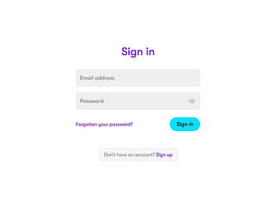 Sign in minimal ui