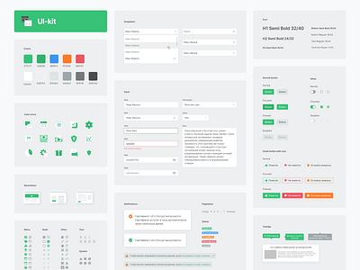 Ui-kit for ad network service statistics style guide ui ui ux ui kit ux