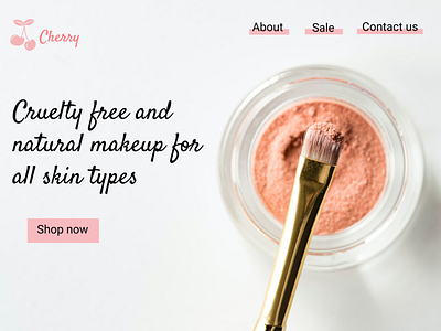Homepage HERO - Cosmetic branding cosmetic design digital homepage landing pink ux