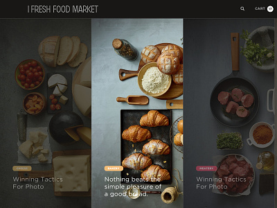 Fresh Food Market - Slider (mouse over) bakery dailyui design drinks food food and beverage fresh market photoshop responsive uidesign ux design webdesign