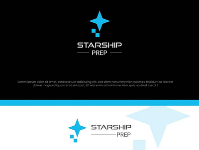 Star ship logo app branding design icon illustration logo typography vector