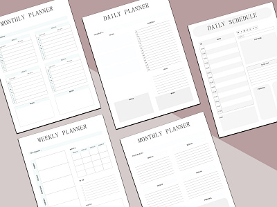 Planner templates sheet.