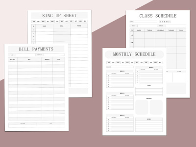 Planner Templates Sheet.