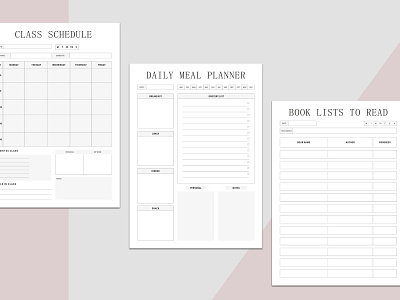 planner templates sheet.