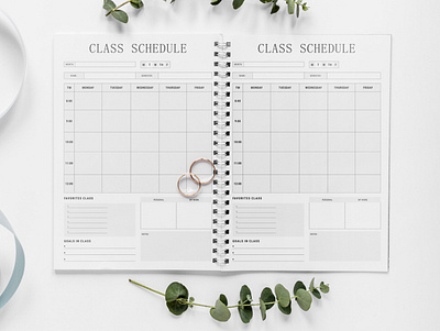 Class Schedule Planner. class schedule planner planner design planner jpeg planner mockup planner sheet planner templates