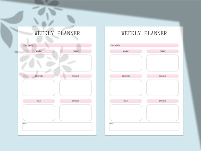 Weekly Planner Templates Sheet.