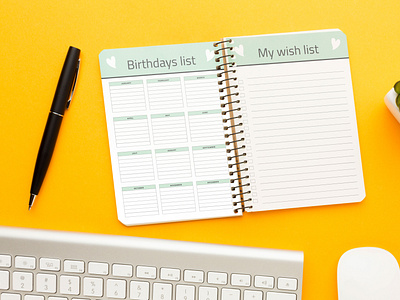My wish & Birthday list planner. birthday list my wish planner planner design planner sheet planner templates wish