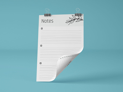 Notes sheet.