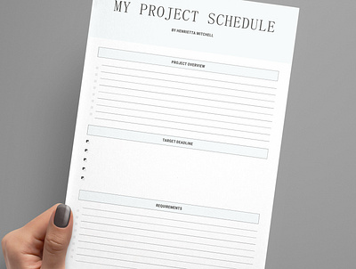 My Project Planner Sheet. planner planner design planner notes planner sheet planner templates project project planner sheet templates