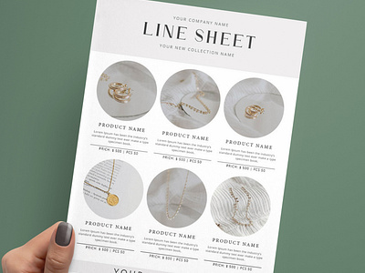 Edit Table Line Sheet Templates.