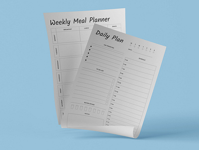 Daily & Meal Planner. daily daily planner daily planner design graphic design meal meal planner meal planner design planner planner design planner sheet planner templates templates