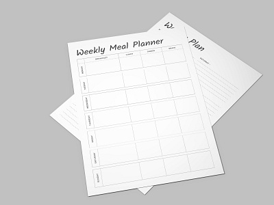 Weekly Meal Planner. adobe indesign design meal meal plan meal planner design meal planner sheet meal sheet planner planner design planner sheet planner templates sheet week weekly weekly meal planner