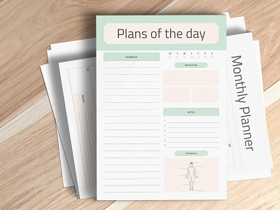 Plans of the day templates sheet. adobe indesign daily daily planner month monthly monthly planner monthly sheet planner planner sheet planner templates plans of the day