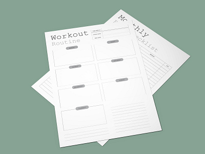 Editable Workout Planner Sheet.