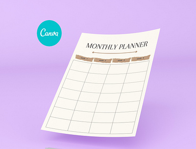 Printable Planner Sheet. monthly planner printable