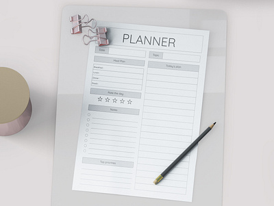 Prientable Planner Sheet. personal