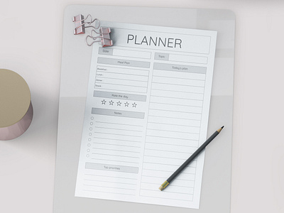 Prientable Planner Sheet.