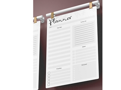 Editable Planner Sheet. personal