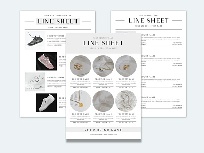 Product Line Sheet Templates