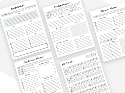 Editable Business Planner Bundle Pack Vol.13 note