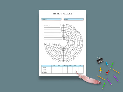 Editable Habit Tracker background