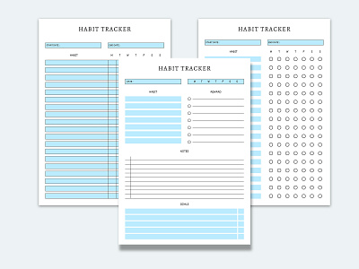 Editable Habit Tracker Bundle. background