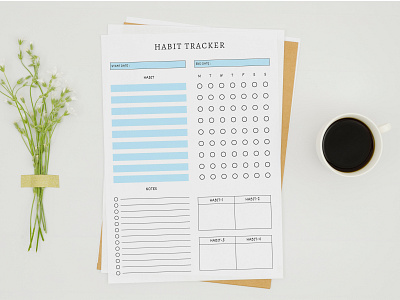 Editable Habit Tracker Bundle background