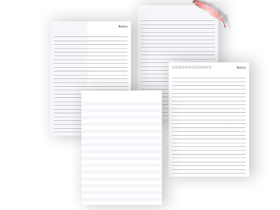 Printable Notes Pages silhouette