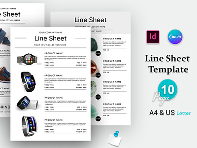 Line Sheet For Wholesale Template white