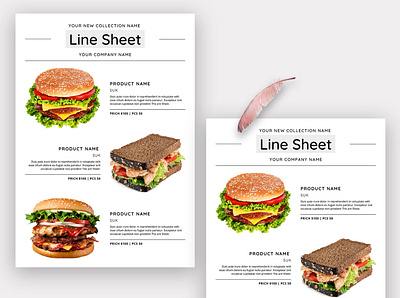 Line Sheet For Wholesale Template catalog line sheet line sheet design product line sheet sell sheet