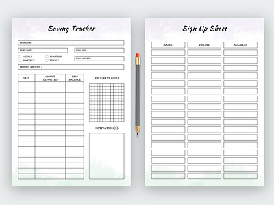 Editable Planner Sheet