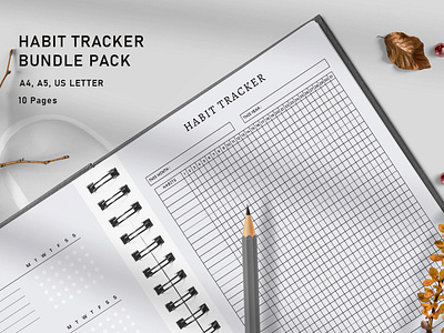 Editable Habit Tracker Bundle Pack