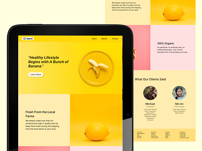 Fruit Market UI Web Design practice ui web web design website