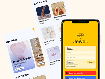 Jewelry Store App UI Design app mobile mobile app mobile app design mobile design practice ui ui design