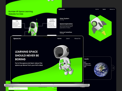 Space Learning Website UI/UX Design