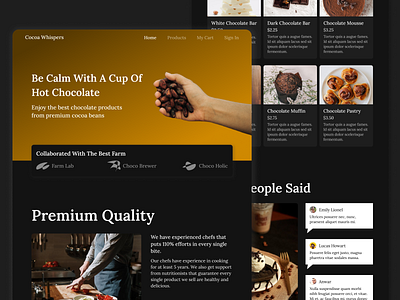 Online Chocolate Store Website UI Design design figma home page homepage interface landing page landing page design landing page ui practice ui ui design uiux user interface web web design web ui website website design website ui website ux