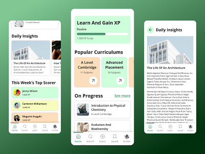 Gamified Learning App UI/UX Design